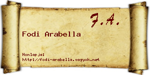 Fodi Arabella névjegykártya