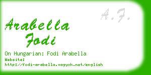 arabella fodi business card